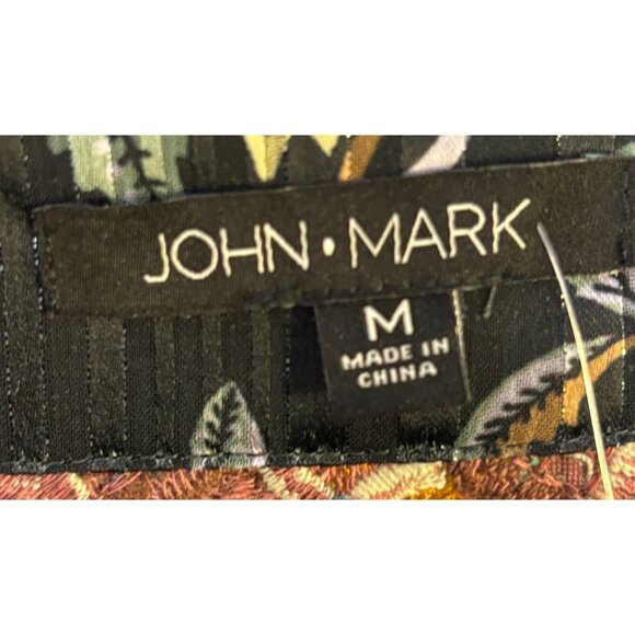 NWT John Mark Velour Embroidered Blouse Green M - Picture 6 of 6